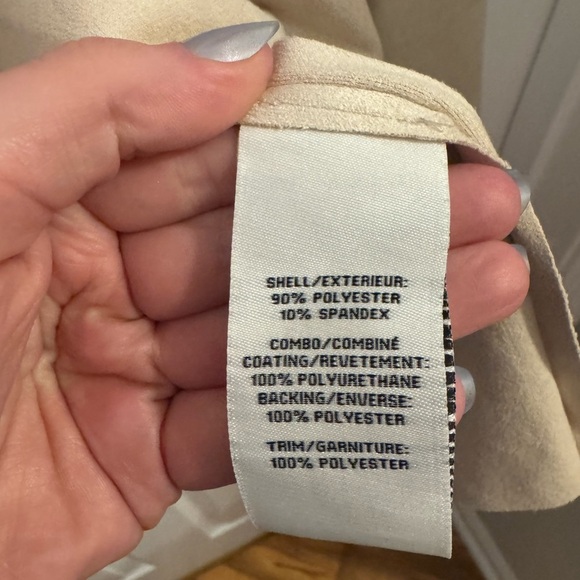 Bagatelle Taupe Faux Suede drape jacket, size small - Picture 6 of 7